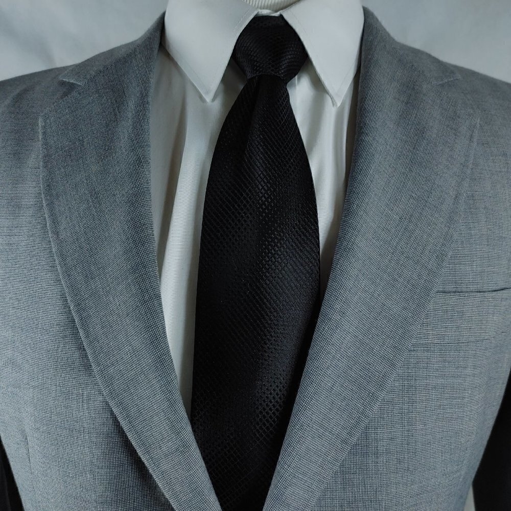 Dominick's Tailors Custom Made 39R 3 Button Gray Birdseye Suit Blazer Sp… - Picture 2 of 12